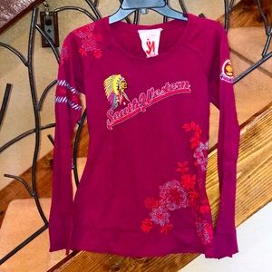 Johnny Was Southwestern Embroidered Tee Small